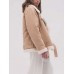 Women’s Sheepskin Aviator Beige Shearling Jacket